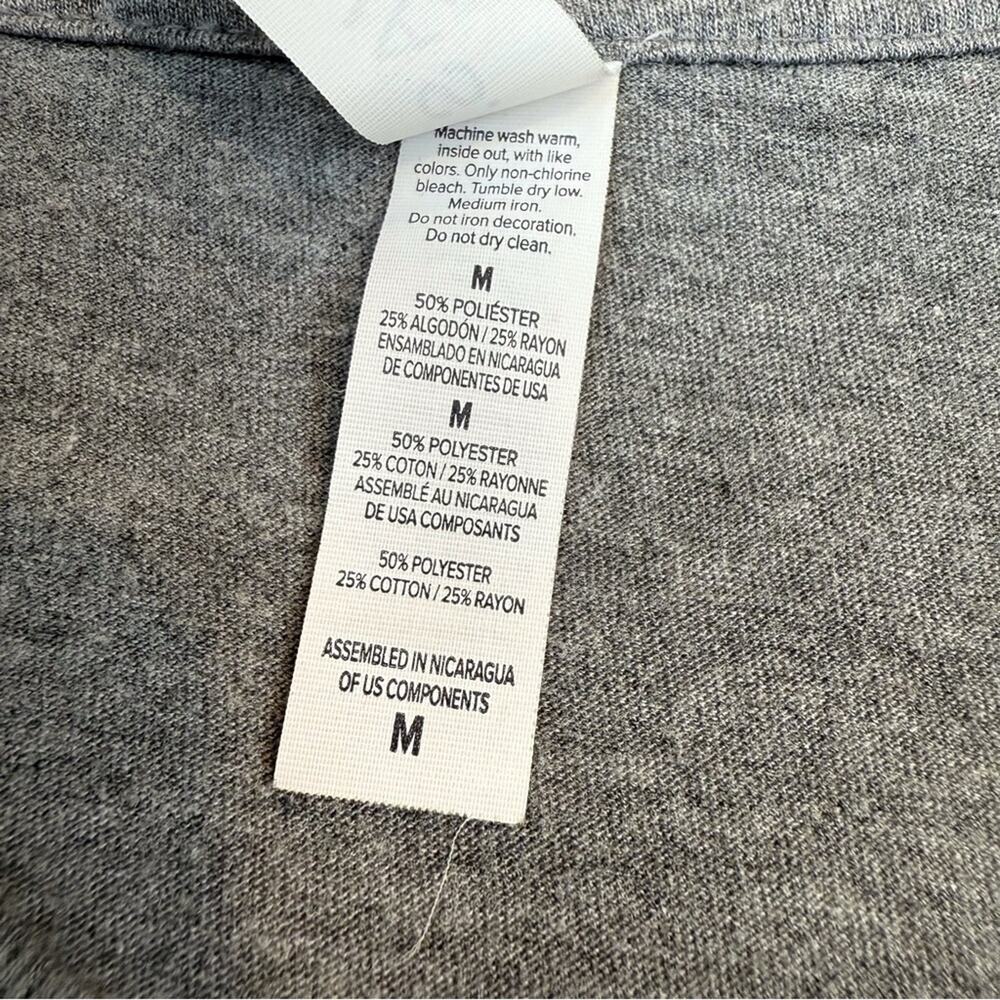 Unisex Canvas Gray T shirt with Ant on a Bicycle Graphic Short Sleeve V Neck - Picture 11 of 16